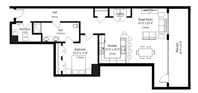 Piatt Place Floor Plans - Amber